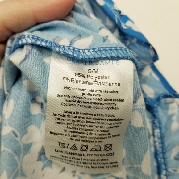 Draper James Blue Dress S/M ruffles floral SUPER soft lightweight sleeveless NWT - Picture 9 of 10